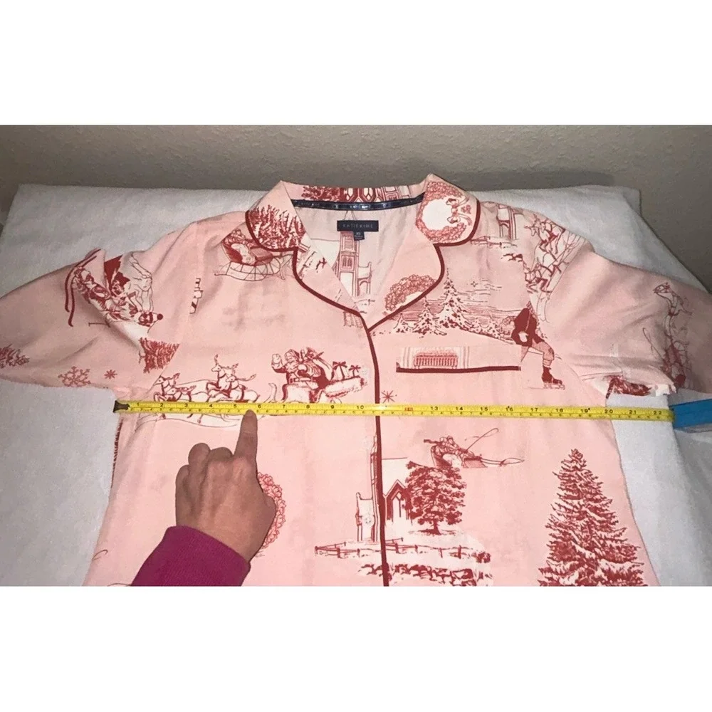 Katie Kime Womens XS‎ Sleep Shirt, Gown, Christmas, Home For The Holidays